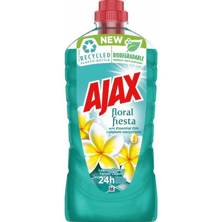 AJAX FLORAL FIESTA LAGOON FLOWERS WITH ESSENTIAL OILS ALL PURPOSE CLEANER 1L