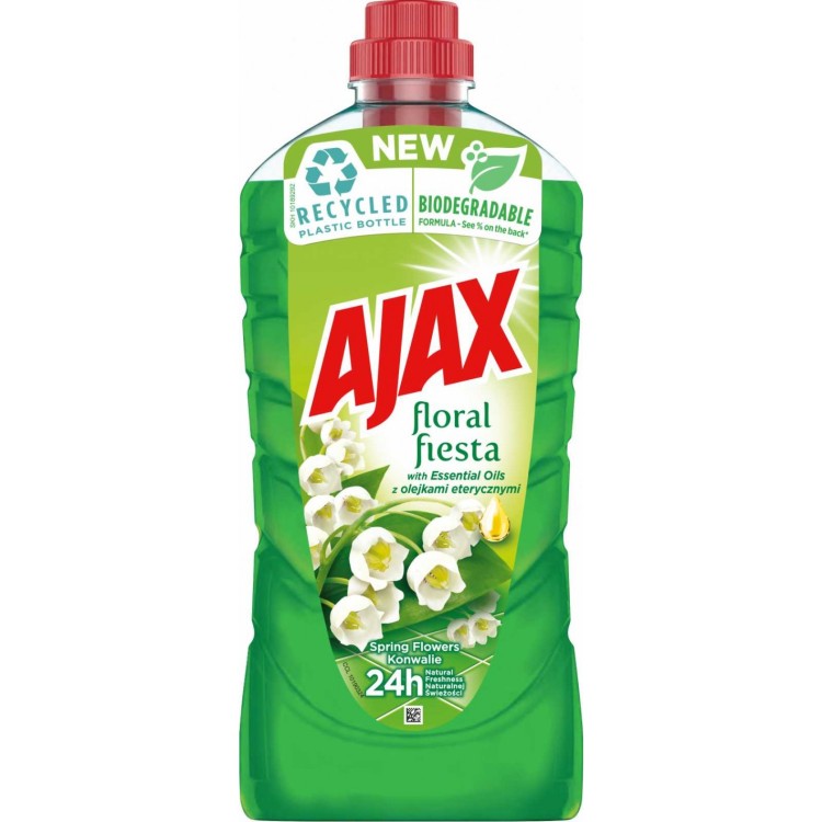 AJAX FLORAL FIESTA SPRING FLOWERS WITH ESSENTIAL OILS ALL PURPOSE CLEANER 1L