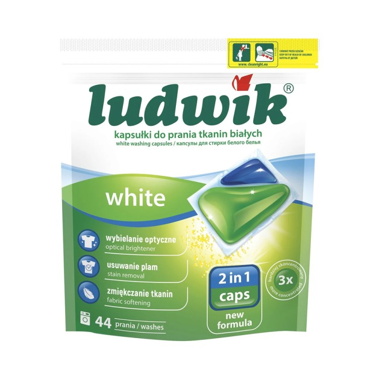 LUDWIK WHITE  laundry capsules 2 in 1  44 pcs