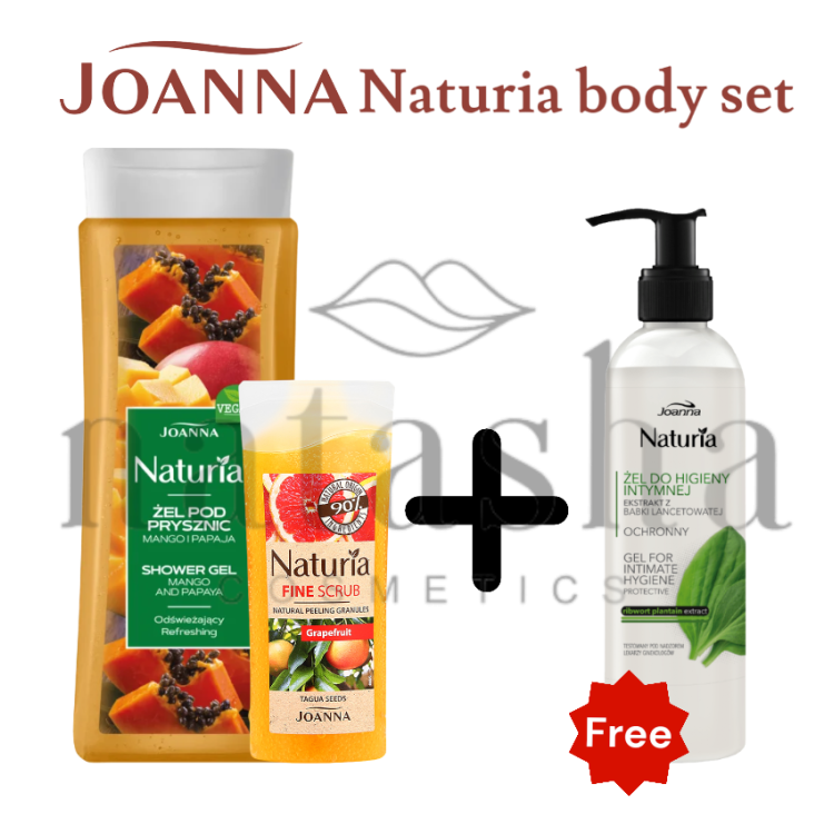 JOANNA NATURIA BUNDLE shower gel mango & papaya 300ml + scrub grapefruit 100g