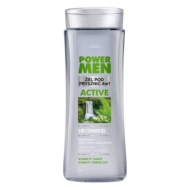 JOANNA POWER MEN Shower gel 4in1 ACTIVE hemp and vit. PP 300ml