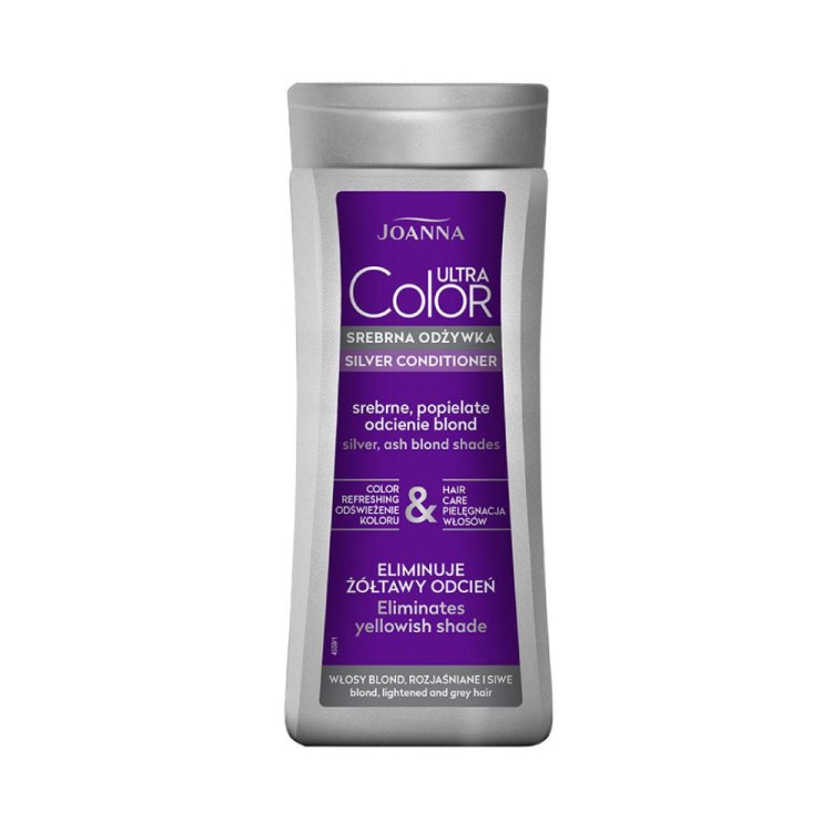 JOANNA ULTRA COLOR Hair color-enhancing conditioner for silver and ash blond shades 200ml
