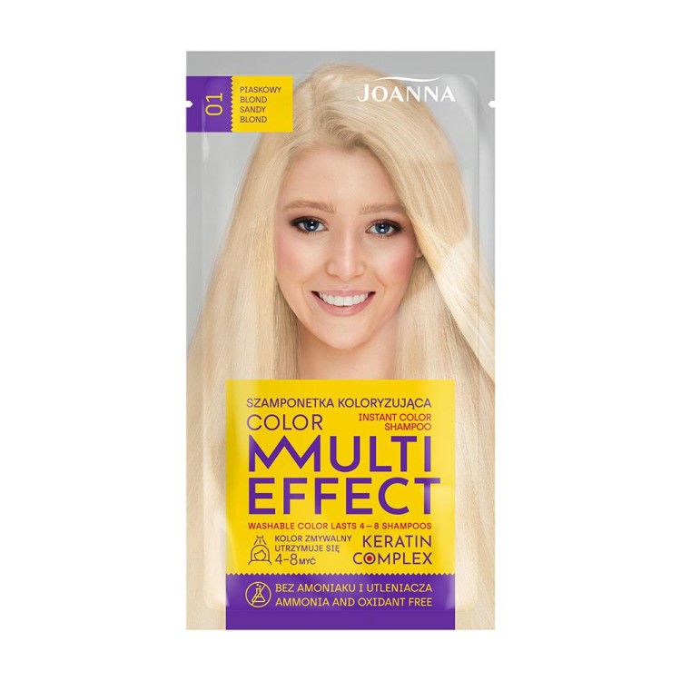 Joanna MULTI EFFECT INSTANT COLOR SHAMPOO 01 SANDY BLONDE 35 g