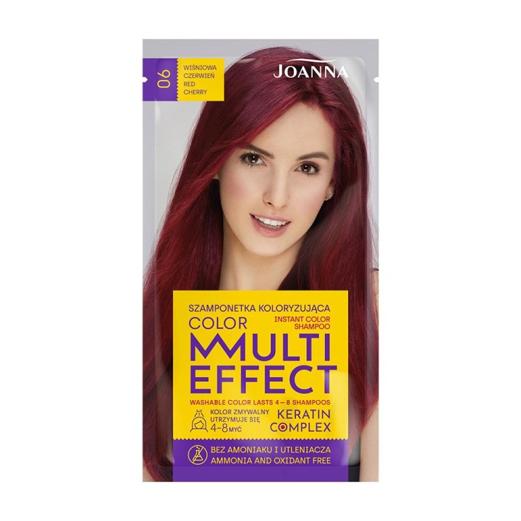 Joanna MULTI EFFECT INSTANT COLOR SHAMPOO 06 CHERRY RED 35 g