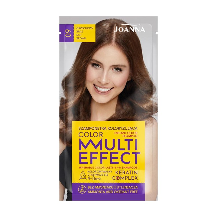 Joanna MULTI EFFECT INSTANT COLOR SHAMPOO 09 NUT BROWN 35 g