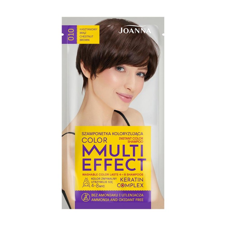 Joanna MULTI EFFECT INSTANT COLOR SHAMPOO 010 CHESTNUT BROWN 35 g