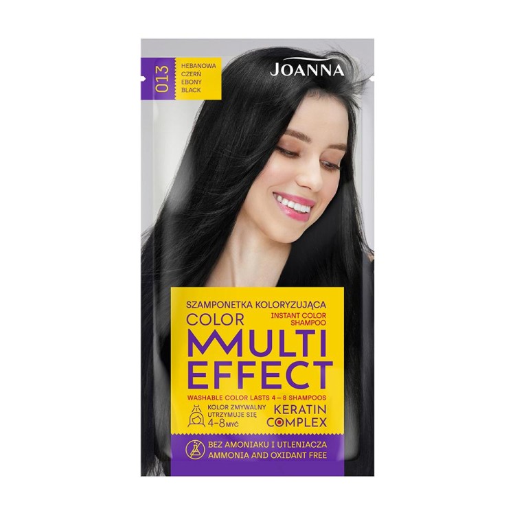 Joanna MULTI EFFECT INSTANT COLOR SHAMPOO 013 EBONY BLACK 35 g