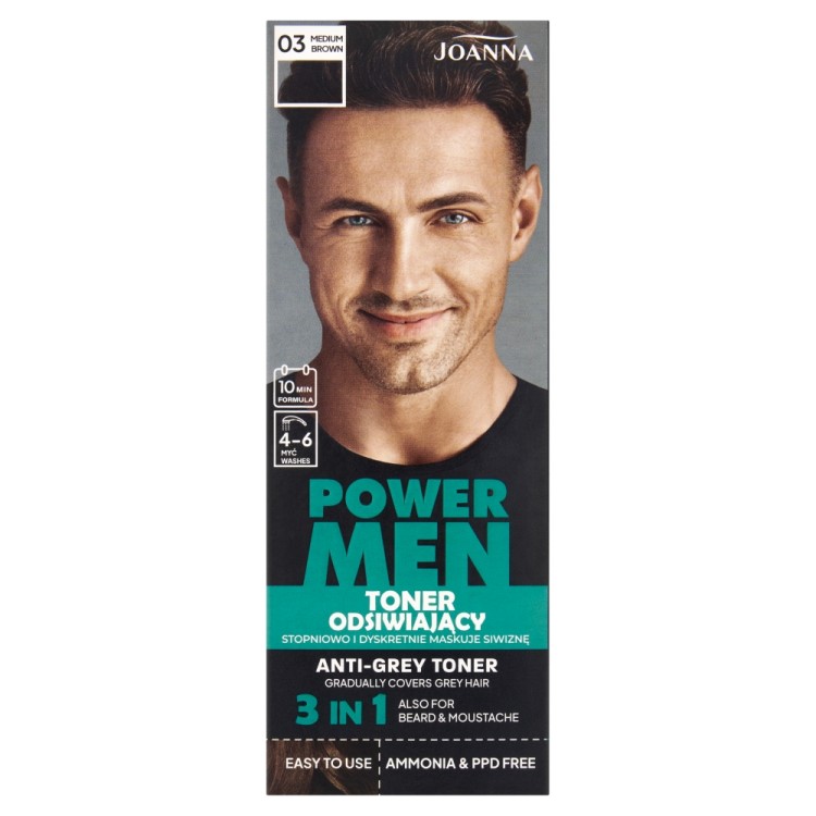 JOANNA POWER MEN Grey-Reducing toner Medium Brown 03 80g