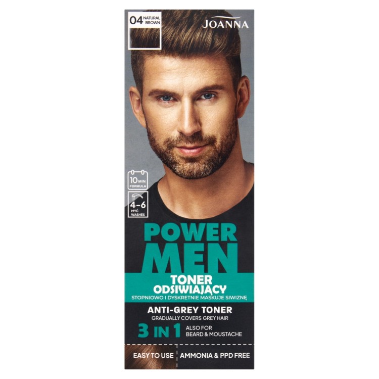 JOANNA POWER MEN Grey-Reducing toner Natural Brown 04 80g
