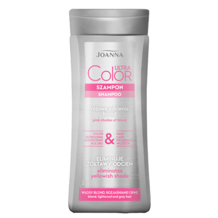 JOANNA ULTRA COLOR SYSTEM SHAMPOO FOR BLONDE AND GREY HAIR GIVING A PINK SHADE, 200ml