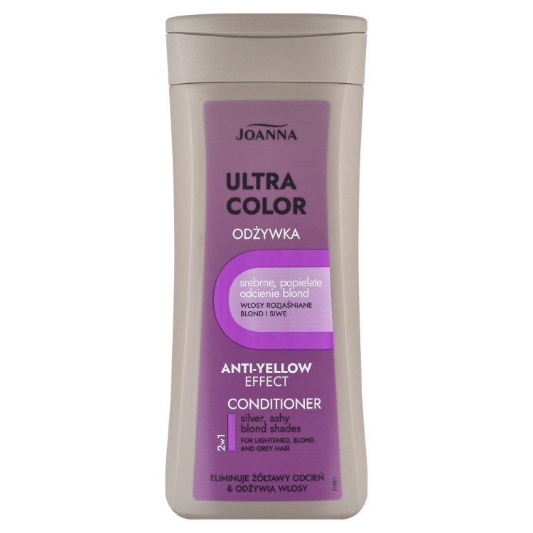 JOANNA ULTRA COLOR Hair color-enhancing conditioner for silver and ash blond shades 200ml JOANNA ULTRA COLOR Hair color-enhancing conditioner for silver and ash blond shades 200ml