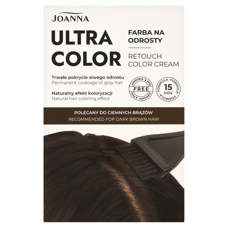 JOANNA ULTRA COLOR RETOUCH Color cream DARK BROWN 15g JOANNA ULTRA COLOR RETOUCH Color cream DARK BROWN 15g