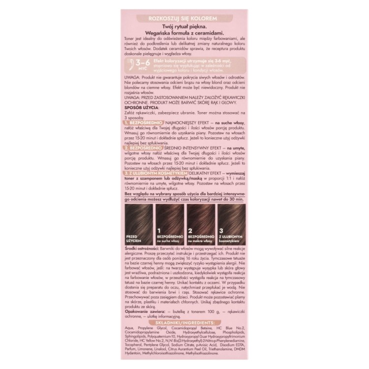 JOANNA ULTRA COLOR HAIR TONER Milk chocolate 100 g JOANNA ULTRA COLOR HAIR TONER Milk chocolate 100 g