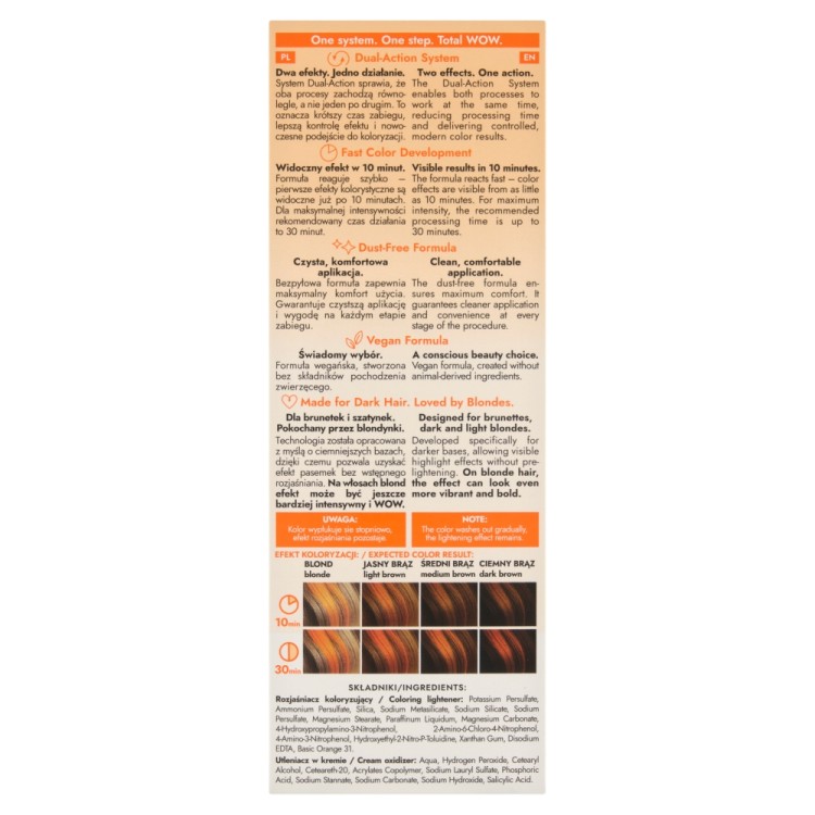 JOANNA ULTRA COLOR Orange Power – 2-in-1 color lightener for highlights and reflections JOANNA ULTRA COLOR Orange Power – 2-in-1 color lightener for highlights and reflections