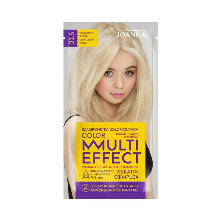 JOANNA MULTI EFFECT color Coloring shampoo Ultra light blonde 01.5 JOANNA MULTI EFFECT color Coloring shampoo Ultra light blonde 01.5