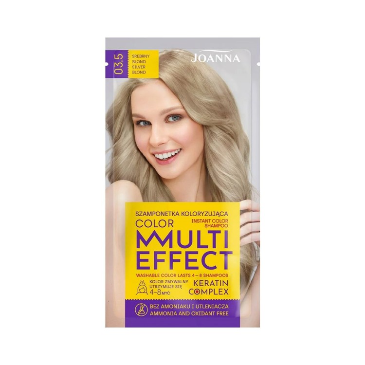 Joanna MULTI EFFECT instant color shampoo no 03.5 SILVER BLONDE 35g