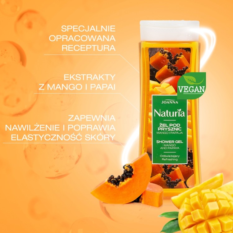 JOANNA NATURIA BODY SHOWER GEL WITH GRAPEFRUIT AND ORANGE 300ml JOANNA NATURIA BODY SHOWER GEL WITH GRAPEFRUIT AND ORANGE 300ml