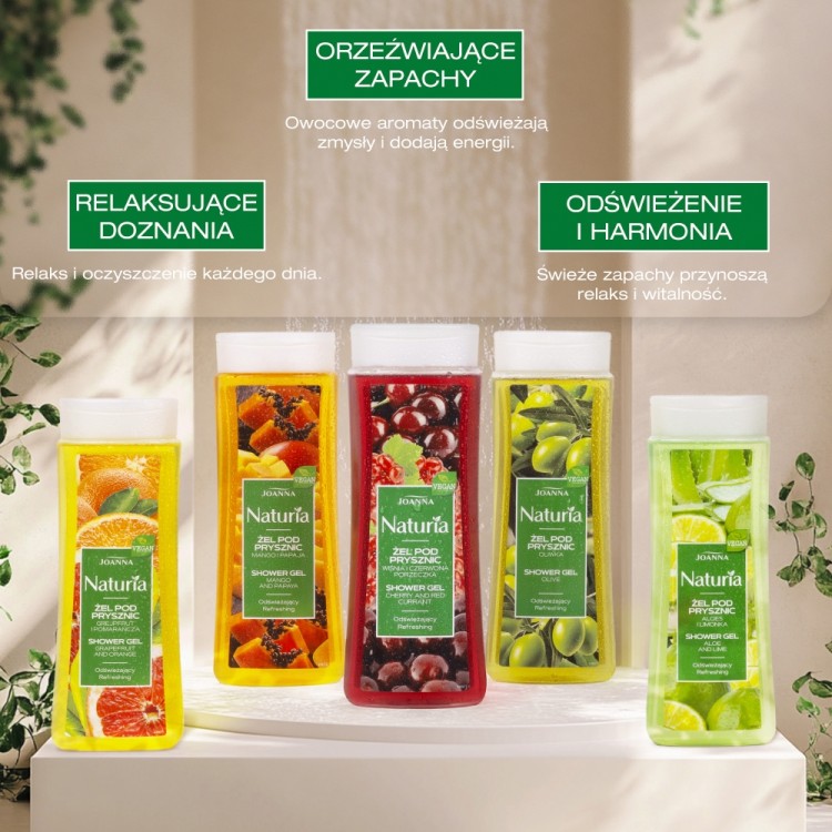 JOANNA NATURIA SHOWER GEL CHERRY AND RED CURRANT 300ml JOANNA NATURIA SHOWER GEL CHERRY AND RED CURRANT 300ml