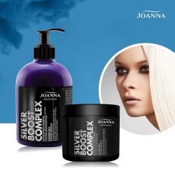 Joanna PROFESSIONAL SILVER BOOST COMPLEX Shampoo showing silver color 500g