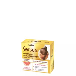 Joanna SENSUAL Gel Wax Strips for Facial Hair Removal with Grapefruit 12 pcs Joanna SENSUAL Gel Wax Strips for Facial Hair Removal with Grapefruit 12 pcs