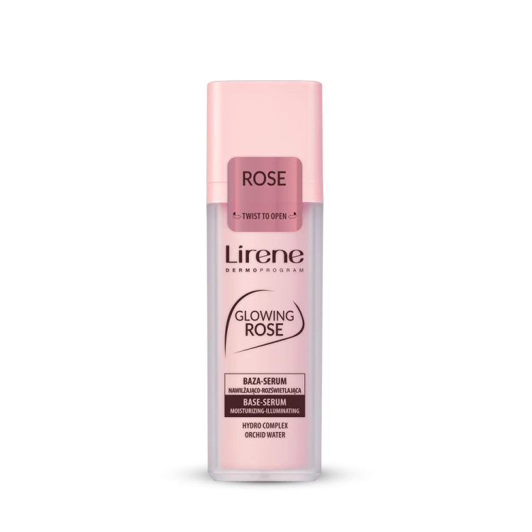 LIRENE GLOWING ROSE Moisturizing & brightening base serum 30 ml