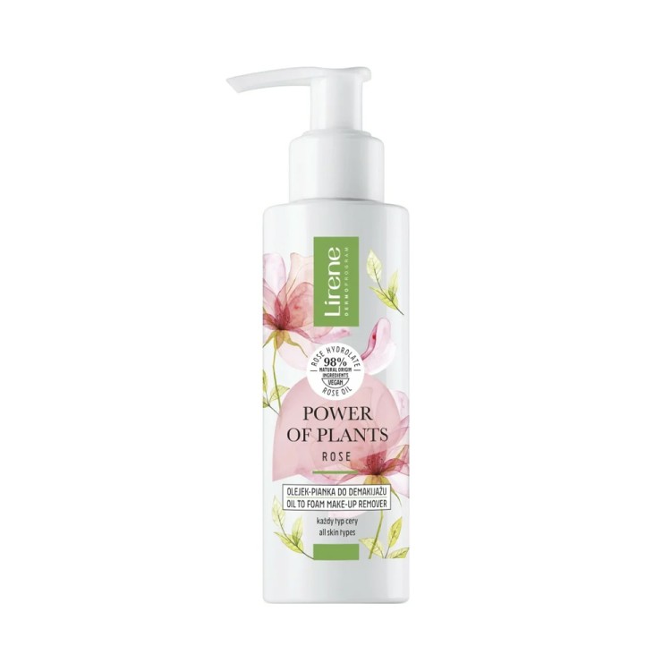 LIRENE POWER OF PLANTS MAKE-UP REMOVAL OIL-FOAM ROSE 145ml