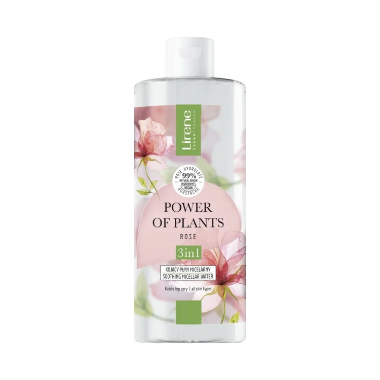 LIRENE POWER OF PLANTS SOOTHING MICELLAR LIQUID 3IN1 ROSE 400ml