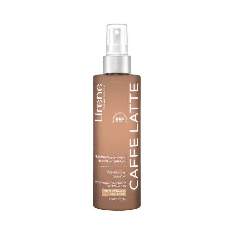 Lirene PERFECT TAN Self-tanning body oil in CAFFE LATTE SPRAY 190 ml