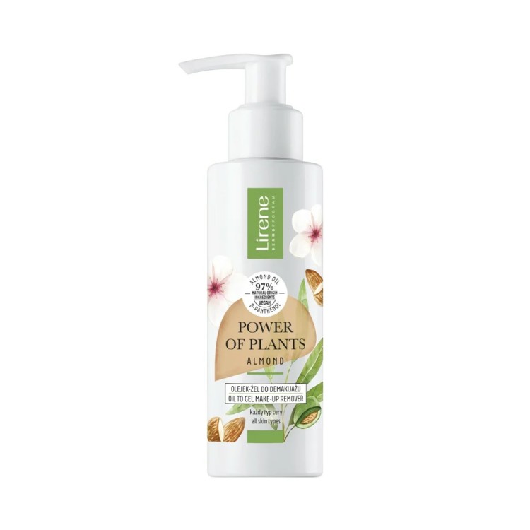 Lirene POWER OF PLANTS Make-up removal oil-gel ALMOND 145 ml