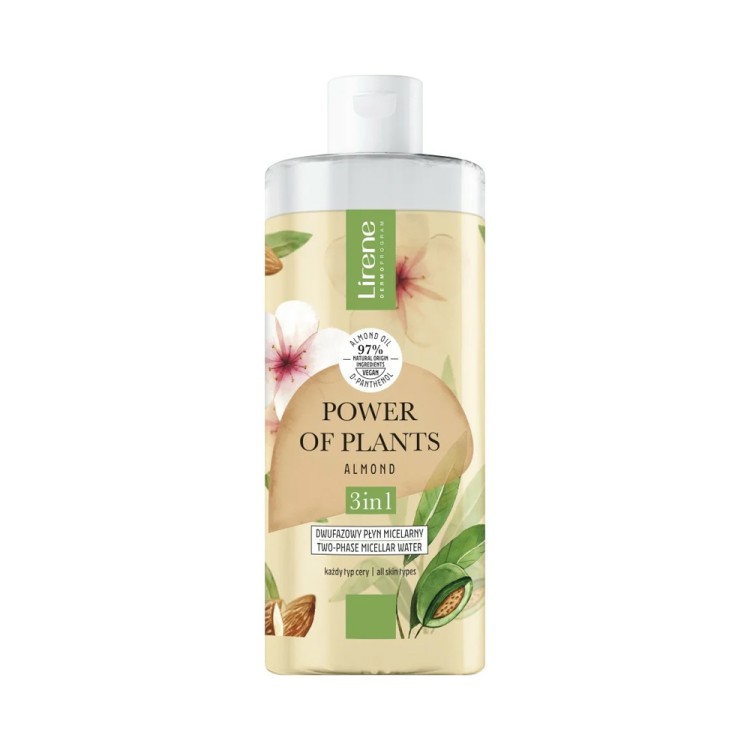 Lirene POWER OF PLANTS Two-phase micellar water 3in1 ALMOND 400 ml