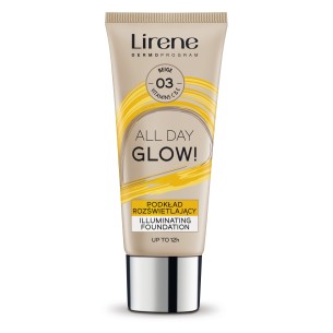 Lirene ALL DAY GLOW!  Illuminating foundation 03 BEIGE 30 ml Lirene ALL DAY GLOW!  Illuminating foundation 03 BEIGE 30 ml