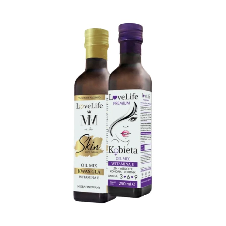 Lovelife SKIN Oil Mix 250ml By Med. Marci  AND Lovelife KOBIETA PREMIUM Oil Mix 250ml bundle