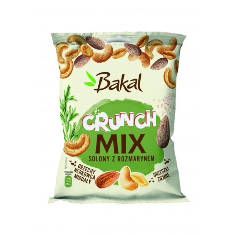 BAKAL Crunch Mix salted with rosemary Peanuts, cashews and almonds 150 g