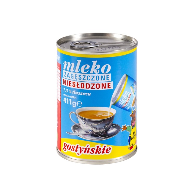 Gostyń unsweetened condensed milk 7.5% 411g