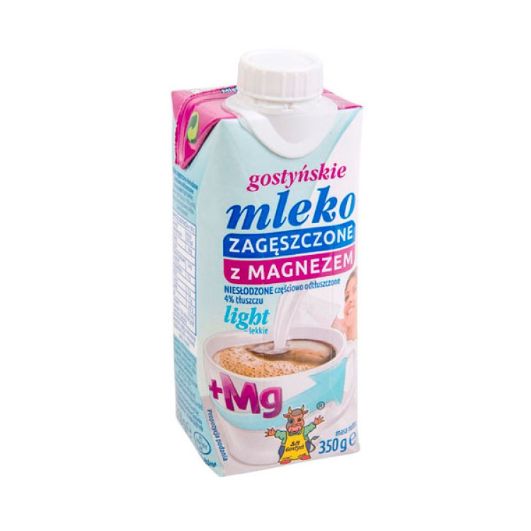 GOSTYŃ Gostyń  unsweetened condensed milk with magnesium light 4% 350 g