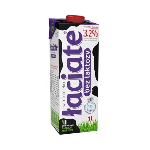 MLEKPOL ŁACIATE UHT milk  lactose free 3.2% 1L MLEKPOL ŁACIATE UHT milk  lactose free 3.2% 1L