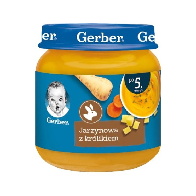 Gerber vegetable soup with rabbit, after 6 months 125g