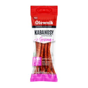 OLEWNIK KABANOSY PORK SAUSAGES WITH GOOSE MEAT 105G OLEWNIK KABANOSY PORK SAUSAGES WITH GOOSE MEAT 105G