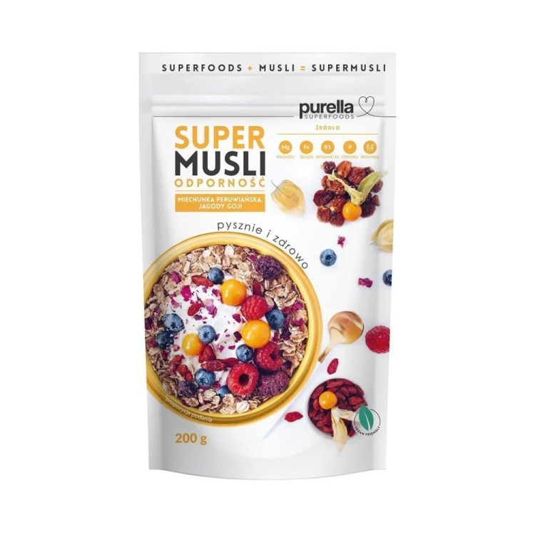 Purella Superfoods Super Musli Immunity with Peruvian Mushroom and Goji Berries 200g