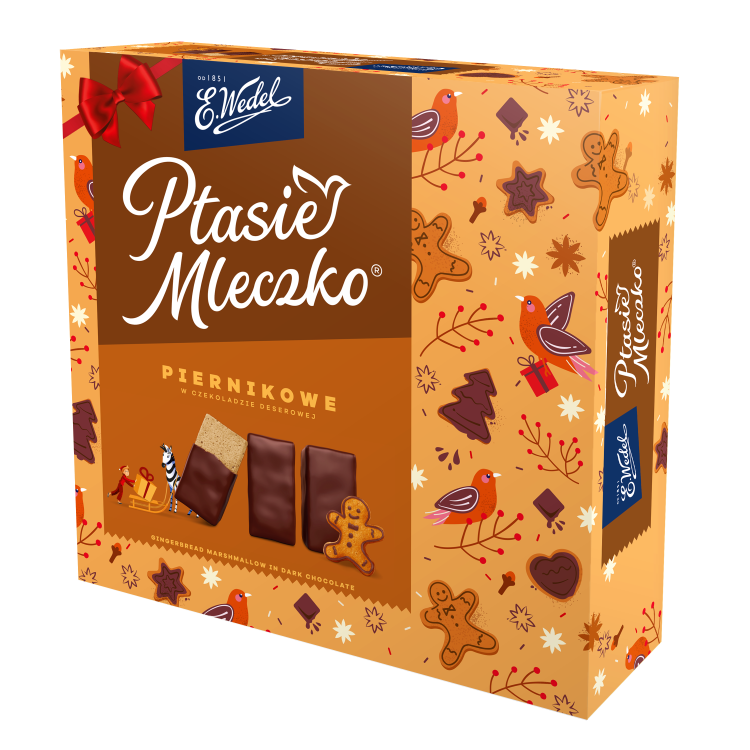 WEDEL PTASIE MLECZKO® GINGERBREAD MARSHALLOW IN CHOCOLATE 340g WEDEL PTASIE MLECZKO® GINGERBREAD MARSHALLOW IN CHOCOLATE 340g