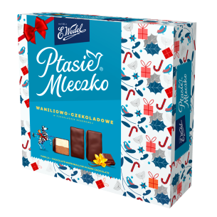 Wedel Ptasie Mleczko Vanilla-Chocolate duo-flavour, chocolate-covered marshmellows 340 g Wedel Ptasie Mleczko Vanilla-Chocolate duo-flavour, chocolate-covered marshmellows 340 g