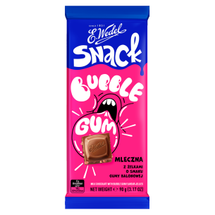 WEDEL SNACK Bubble Gum chocolate with gummies 100g WEDEL SNACK Bubble Gum chocolate with gummies 100g