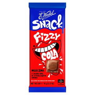 WEDEL SNACK Fizzy Cola chocolate bar with popping sugar 100g WEDEL SNACK Fizzy Cola chocolate bar with popping sugar 100g