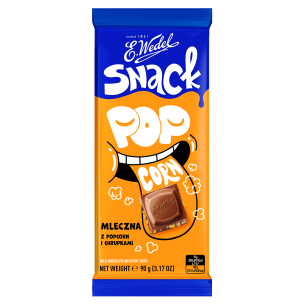 WEDEL SNACK Pop Corn chocolate with pop corn and crisps 100g WEDEL SNACK Pop Corn chocolate with pop corn and crisps 100g