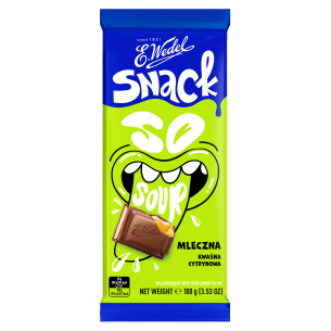 WEDEL SNACK So Sour chocolate bar with a lemon filling 100g WEDEL SNACK So Sour chocolate bar with a lemon filling 100g