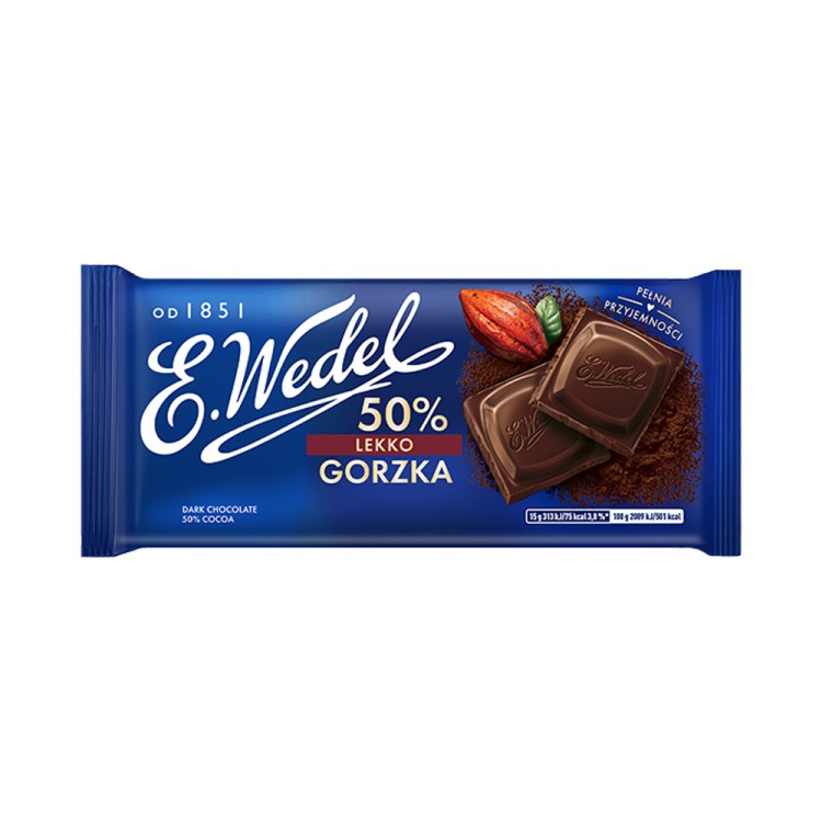WEDEL DARK CHOCOLATE 50% COCOA  90g
