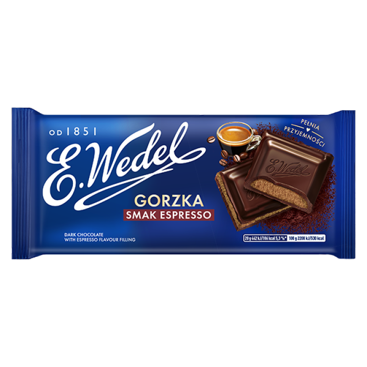 WEDEL dark chocoalate with espresso flavour filling 100g