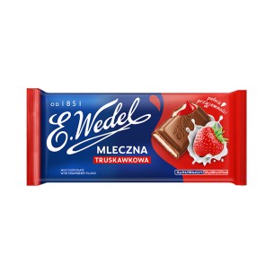WEDEL milk chocolate with strawberry filling 100g WEDEL milk chocolate with strawberry filling 100g