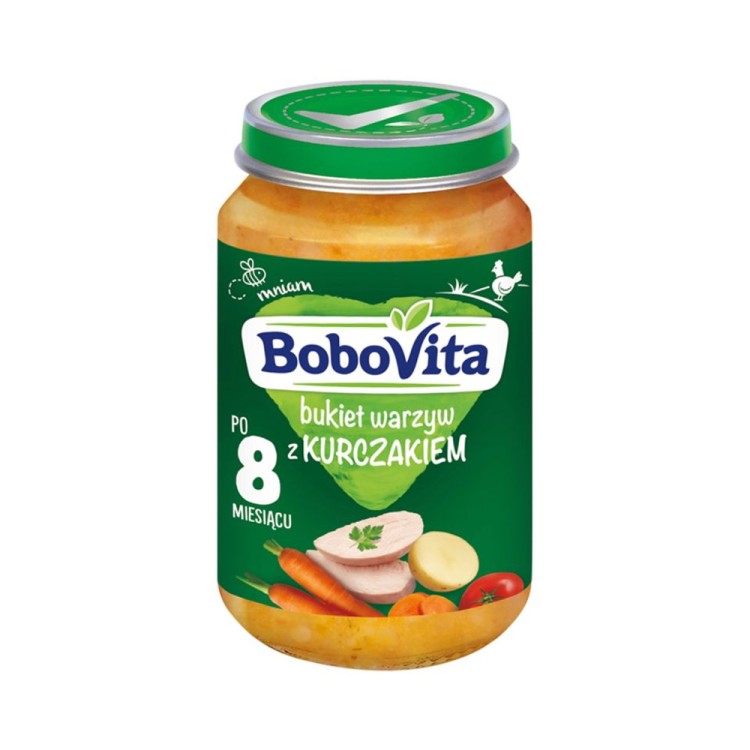 BoboVita dinner, assorted vegetables with chicken, after the 8th month, 190g