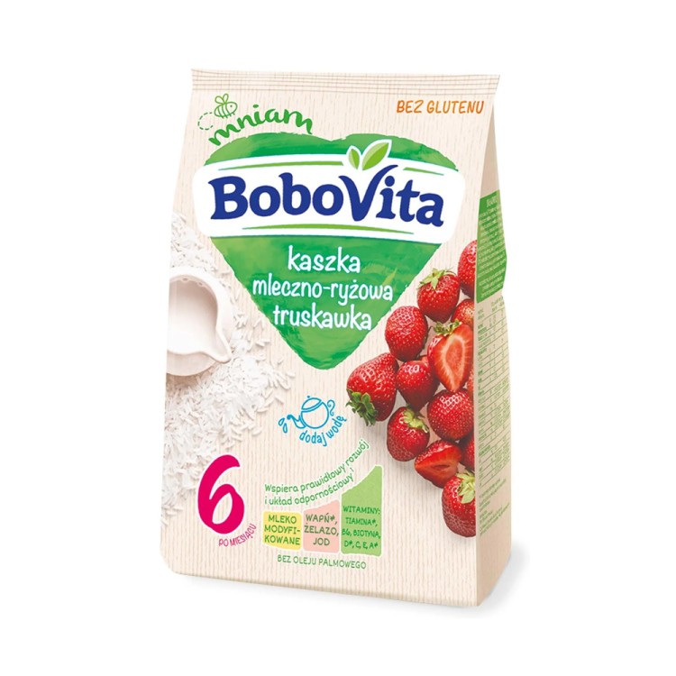 BoboVita milk-rice porridge with strawberry, after 6 months 230g